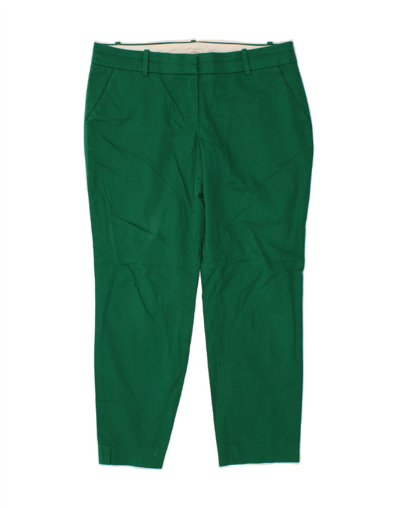 J. CREW Womens Tapered Capri Trousers US 6 Medium W30 L25 Green Cotton Vintage J. Crew and Second-Hand J. Crew from Messina Hembry 