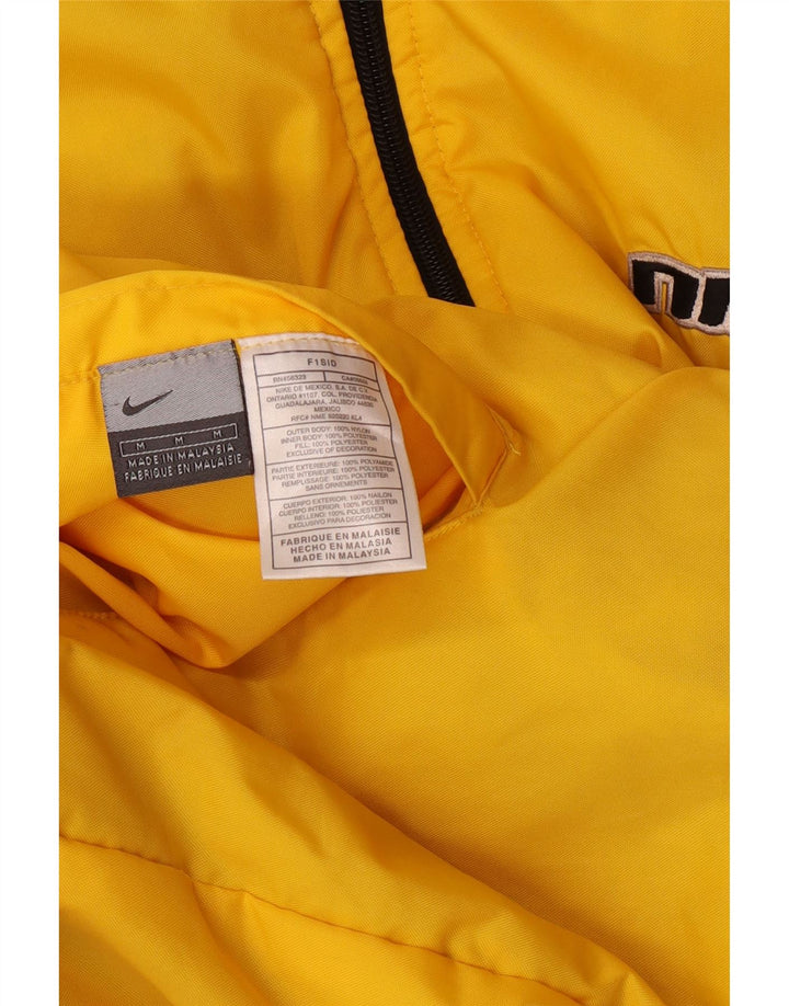 Nike Mens Hooded Reversible Jacket UK 38 Medium Yellow Nylon