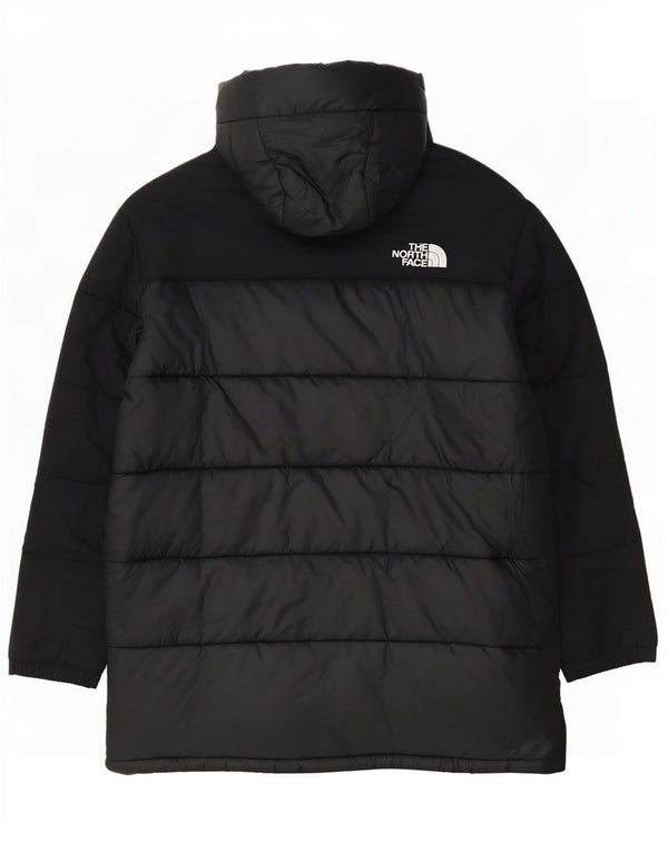 The North Face Mens Hooded Padded Jacket UK 44 2XL Black Colourblock Nylon