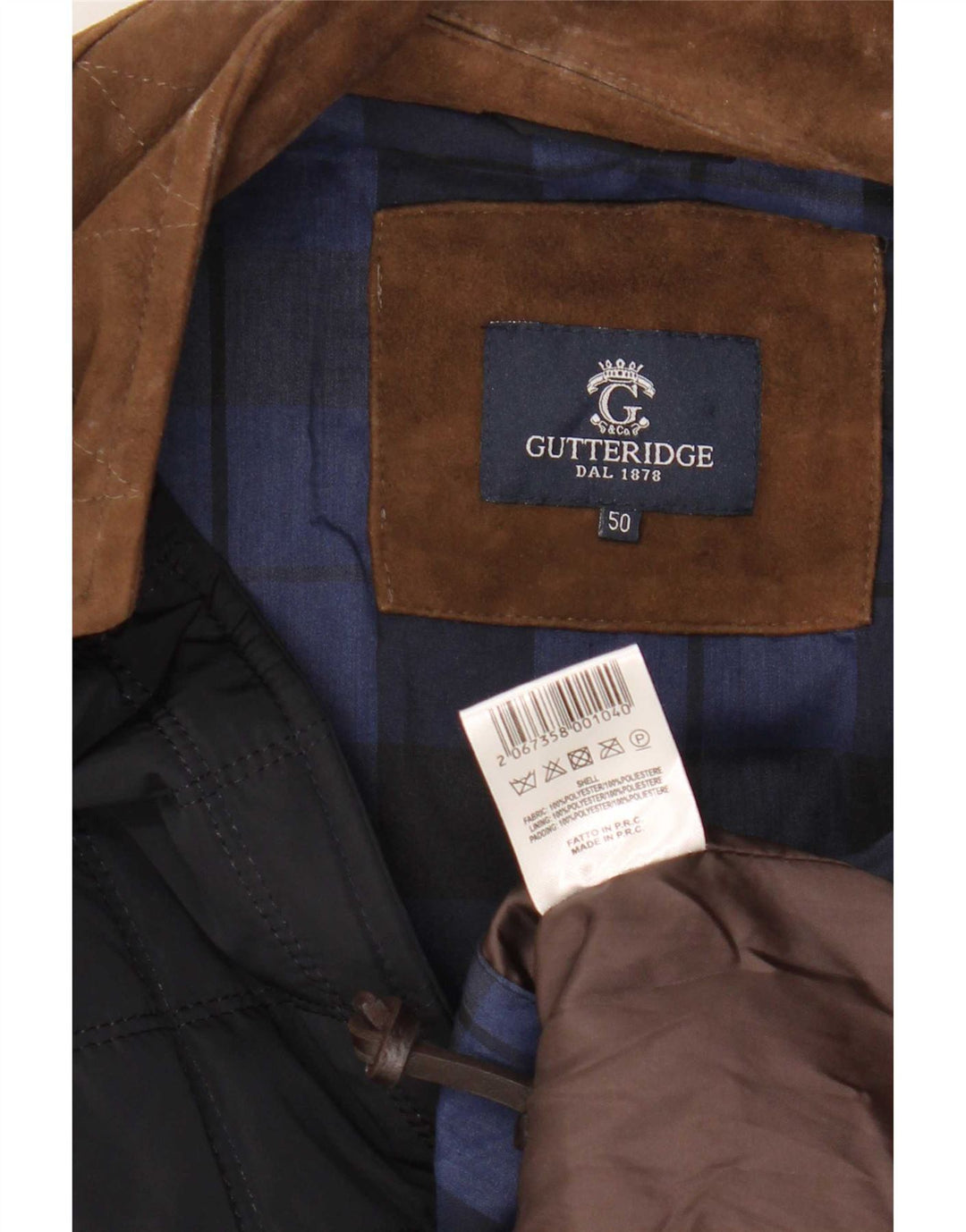 Gutteridge Mens Utility Jacket IT 50 Large Navy Blue Colourblock Polyester