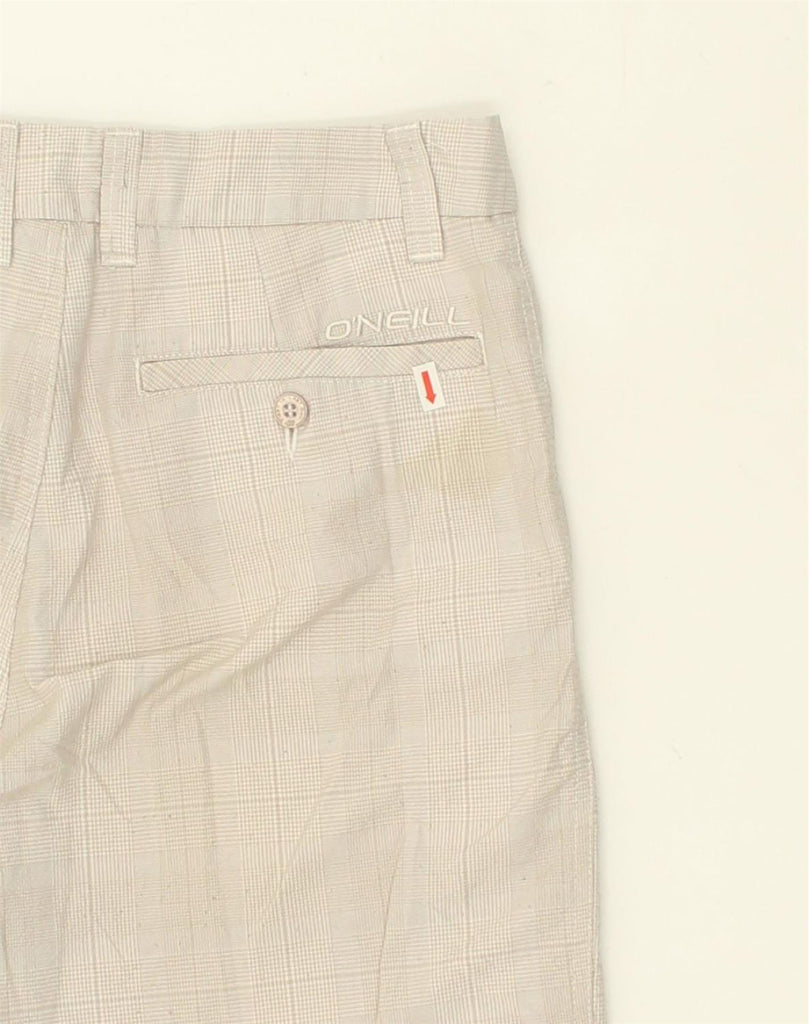 O'NEILL Mens Chino Shorts W30 Medium Grey Check Polyester | Vintage O'Neill | Thrift | Second-Hand O'Neill | Used Clothing | Messina Hembry 