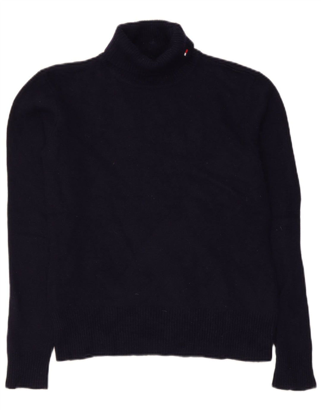 Tommy Hilfiger Womens Roll Neck Jumper Sweater UK 12 Medium Navy Blue