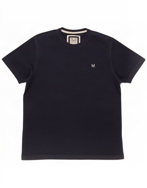 Crew Clothing Mens T-Shirt Top XL Navy Blue Cotton