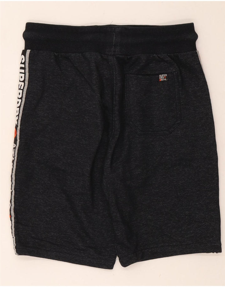 SUPERDRY Mens Graphic Sport Shorts Small Navy Blue Flecked Cotton