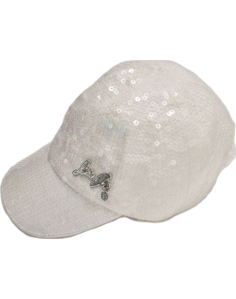 LIU JO Girls Sequin Baseball Cap Medium White Polyester | Vintage Liu Jo | Thrift | Second-Hand Liu Jo | Used Clothing | Messina Hembry 