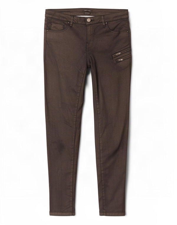 Massimo Dutti Womens Skinny Casual Trousers EU 38 Small W28 L28 Black