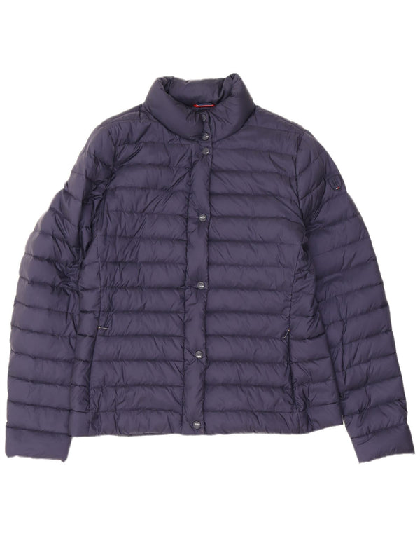 Tommy Hilfiger Womens Padded Jacket UK 16 Large Navy Blue Nylon