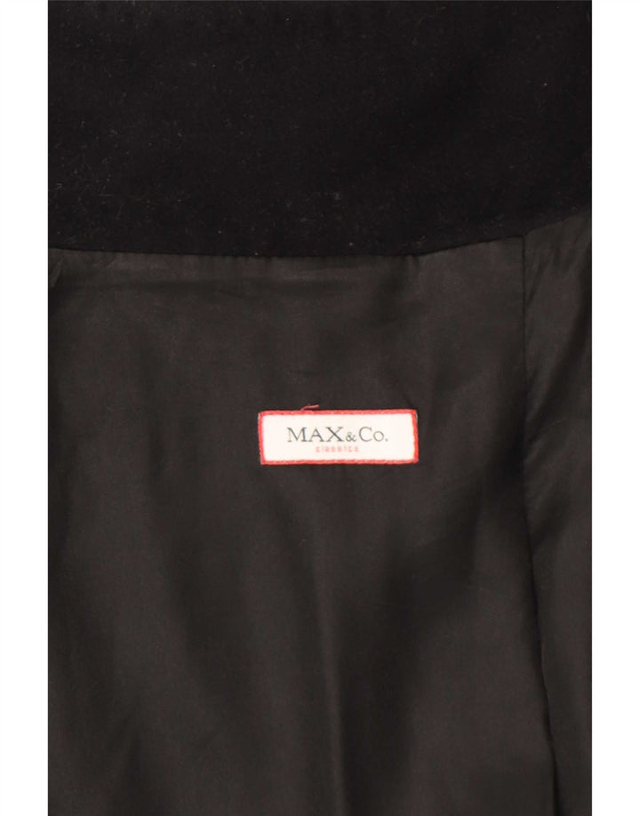 Max & Co. Womens Overcoat UK 6 XS Black Wool