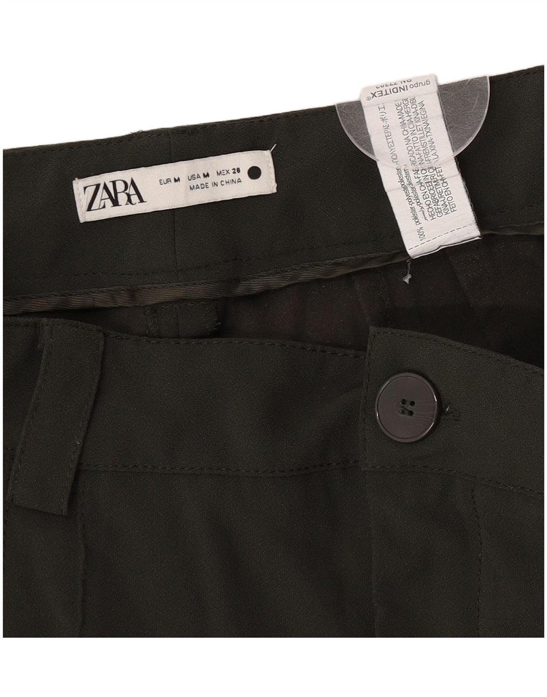 Zara Womens Pegged Casual Trousers Medium W28 L32 Khaki Polyester