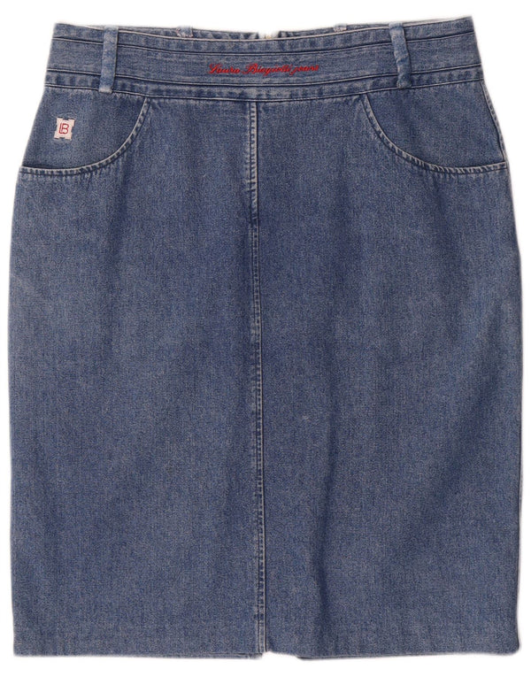 Laura Biagiotti Womens Denim Skirt W36 Large Blue