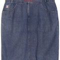 Laura Biagiotti Womens Denim Skirt W36 Large Blue