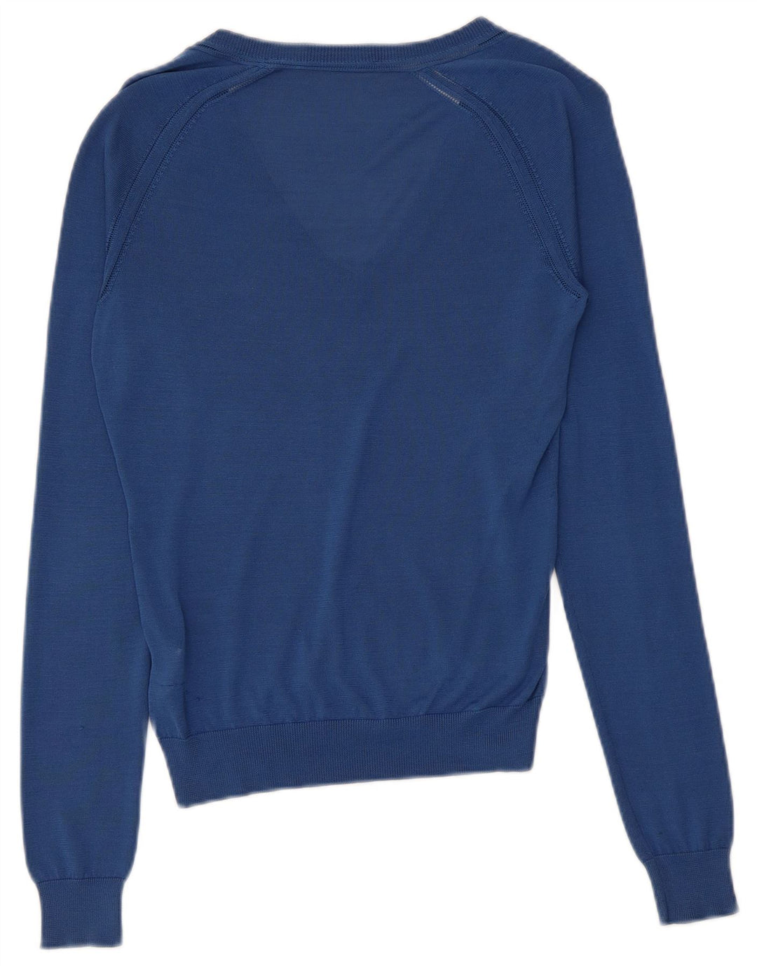 Dsquared2 Womens V-Neck Jumper Sweater UK 12 Medium Blue Silk