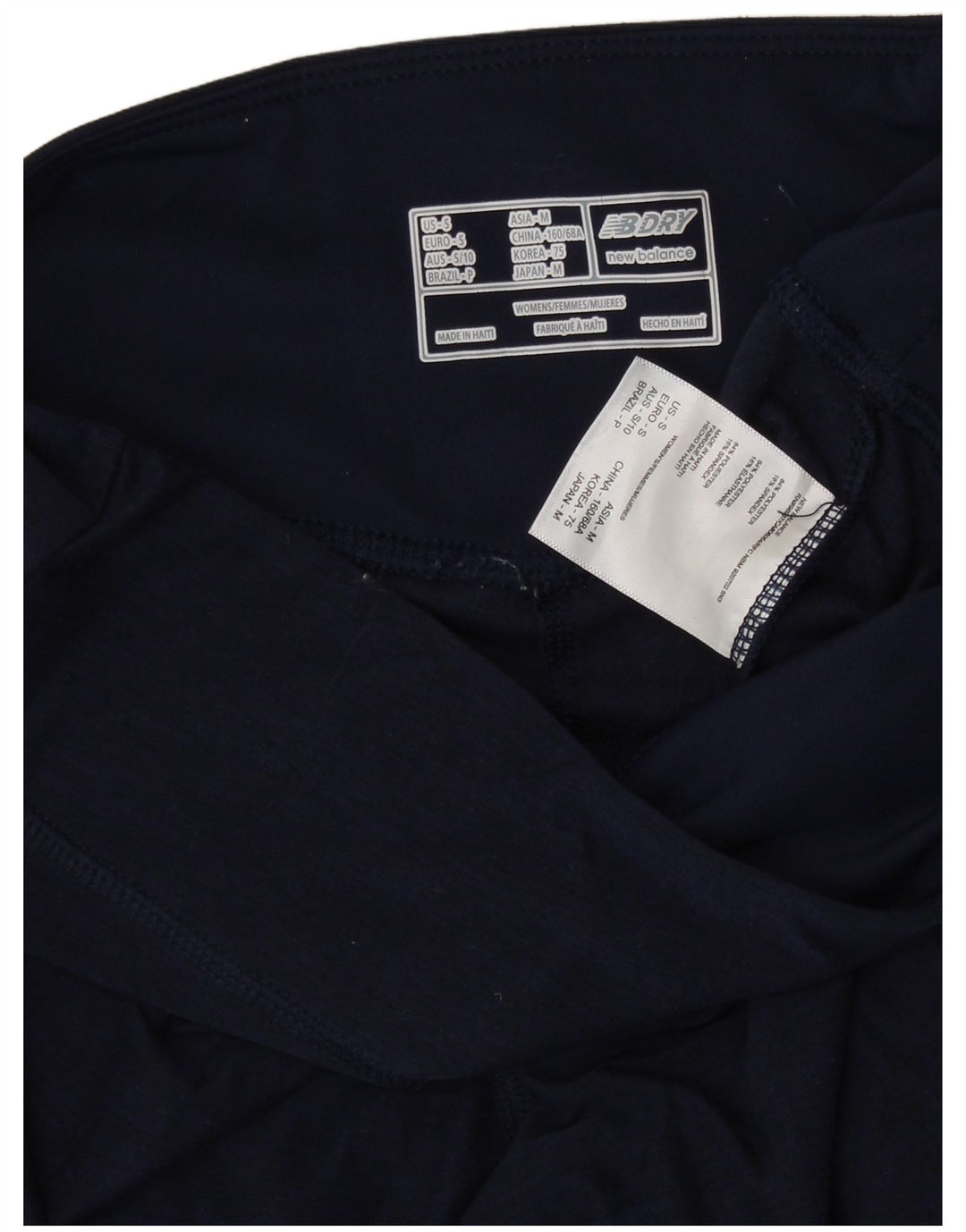 NEW BALANCE Womens Leggings UK 8 Small  Navy Blue Polyester