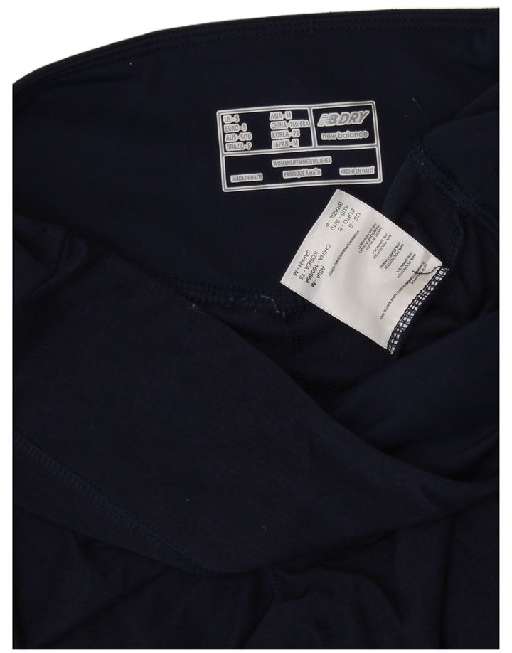 NEW BALANCE Womens Leggings UK 8 Small  Navy Blue Polyester