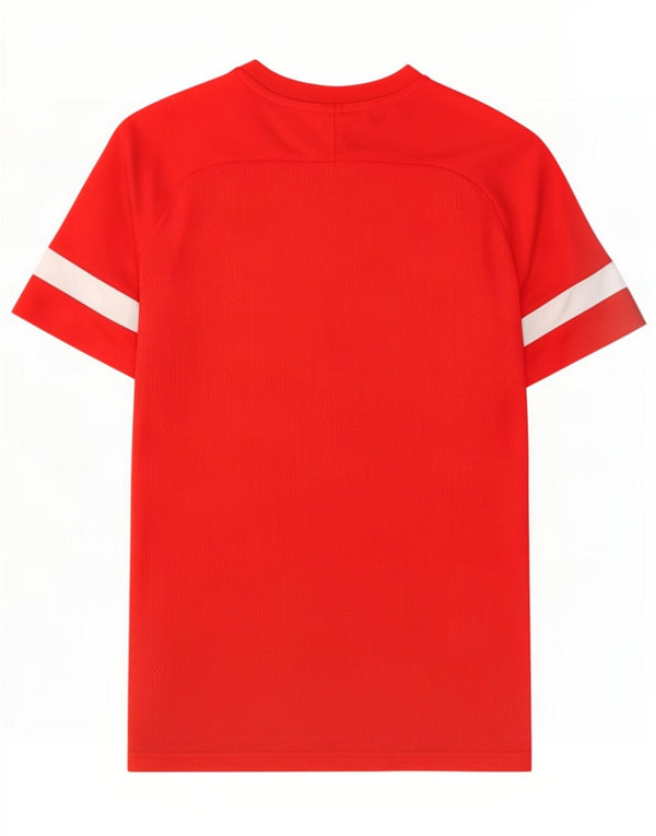 Nike Boys Dri Fit T-Shirt Top 13-14 Years XL Red Colourblock Polyester