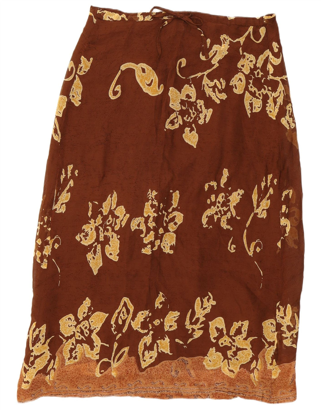 Pheder Womens Wrap Skirt Large W34  Brown Floral