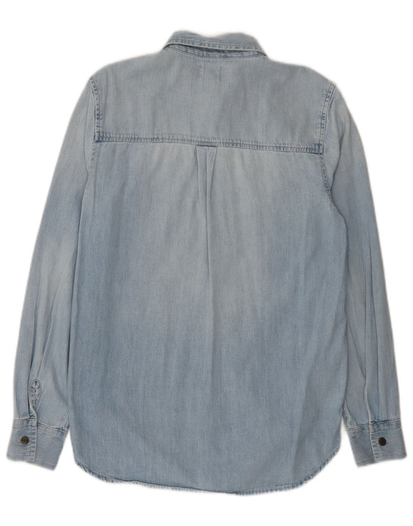 Gap Womens Oversized Denim Shirt UK 6 XS Blue Cotton