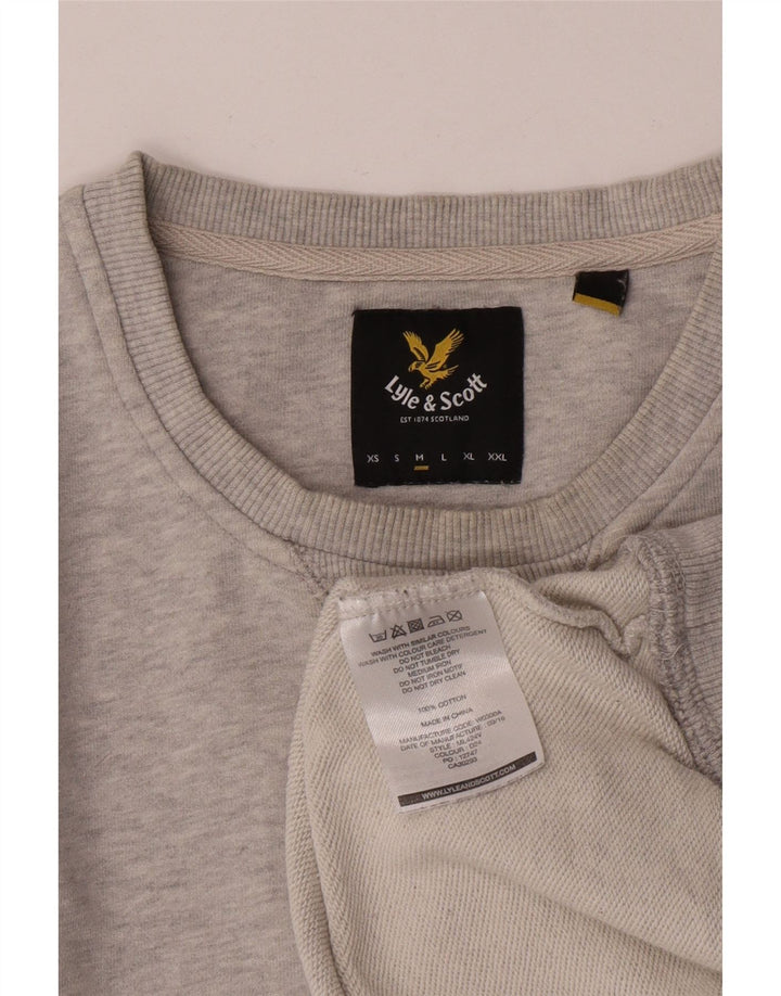 Lyle & Scott Mens Sweatshirt Jumper Medium Grey Cotton