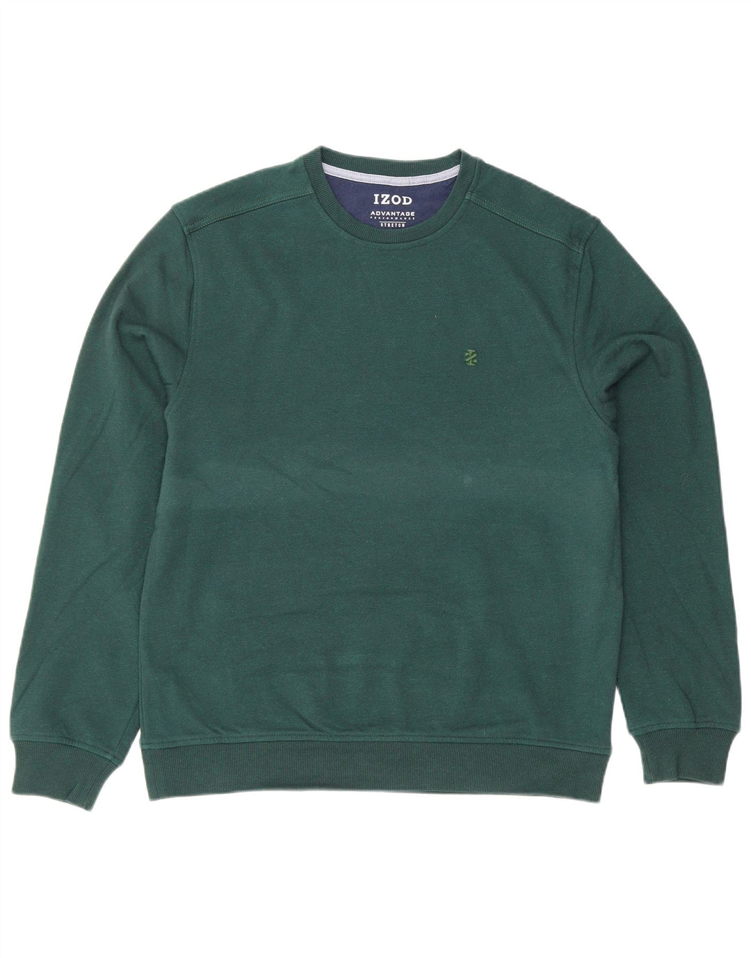 IZOD Mens Sweatshirt Jumper Medium Green Cotton
