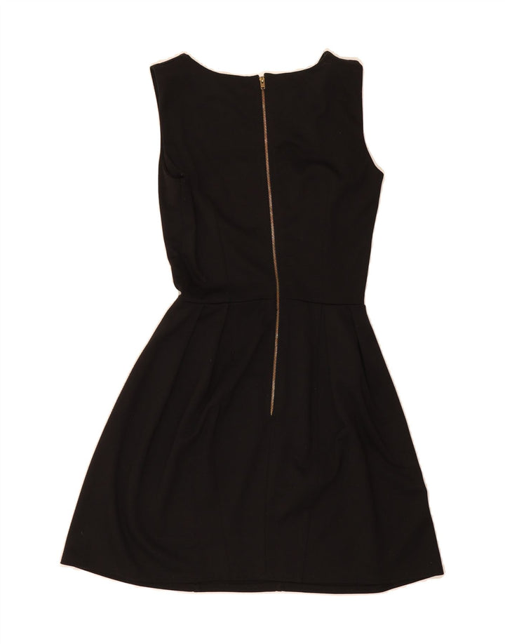 CLOSET Womens Sleeveless A-Line Dress UK 10 Small  Black Polyester Vintage CLOSET and Second-Hand CLOSET from Messina Hembry 