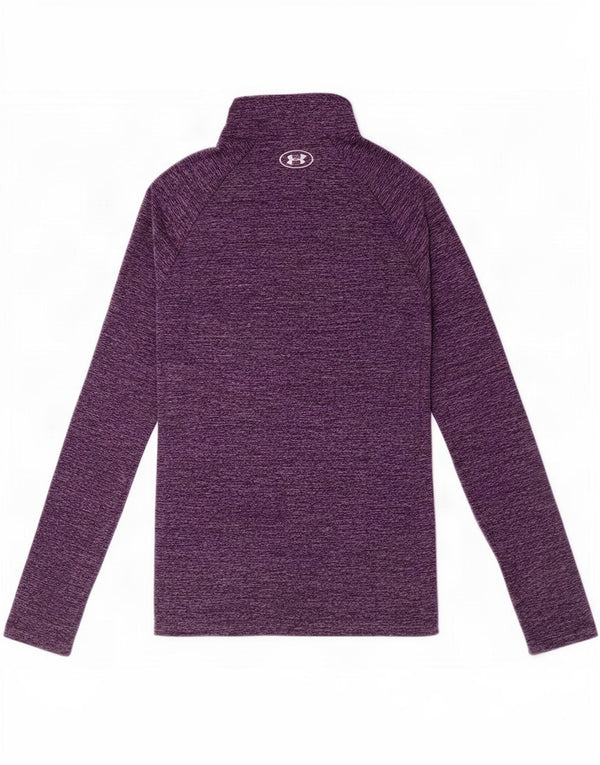 Under Armour Womens Heat Gear Pullover Tracksuit Top UK 14 Medium Purple