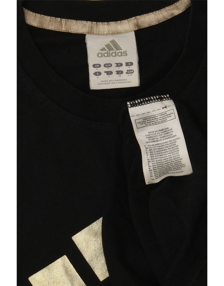 Adidas Mens Graphic T-Shirt Top Small Black Cotton