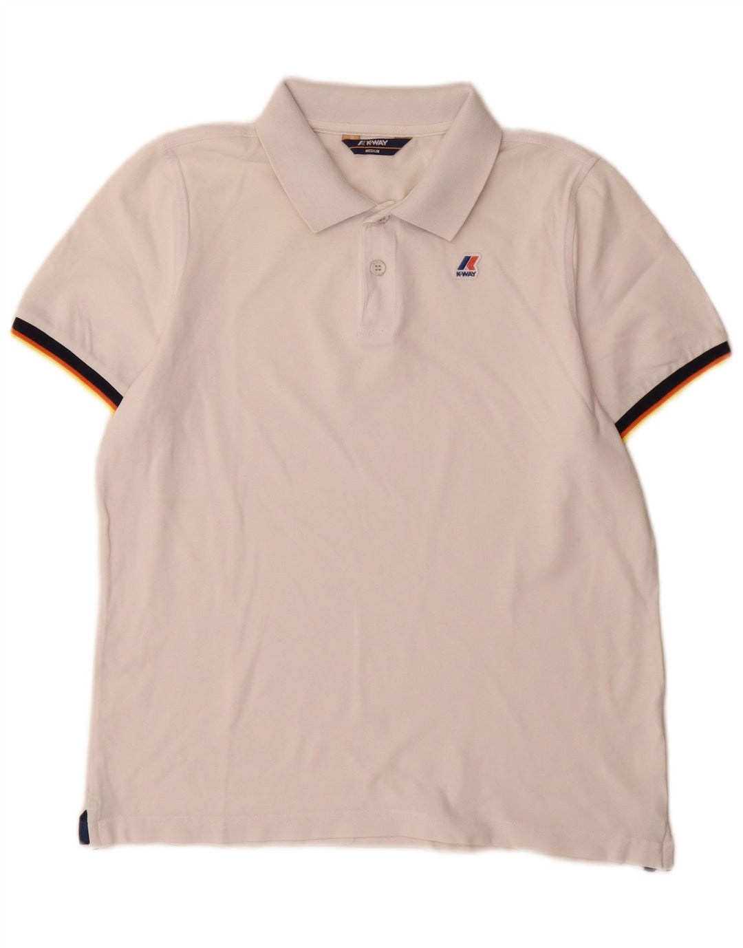 K-Way Mens Polo Shirt Medium White