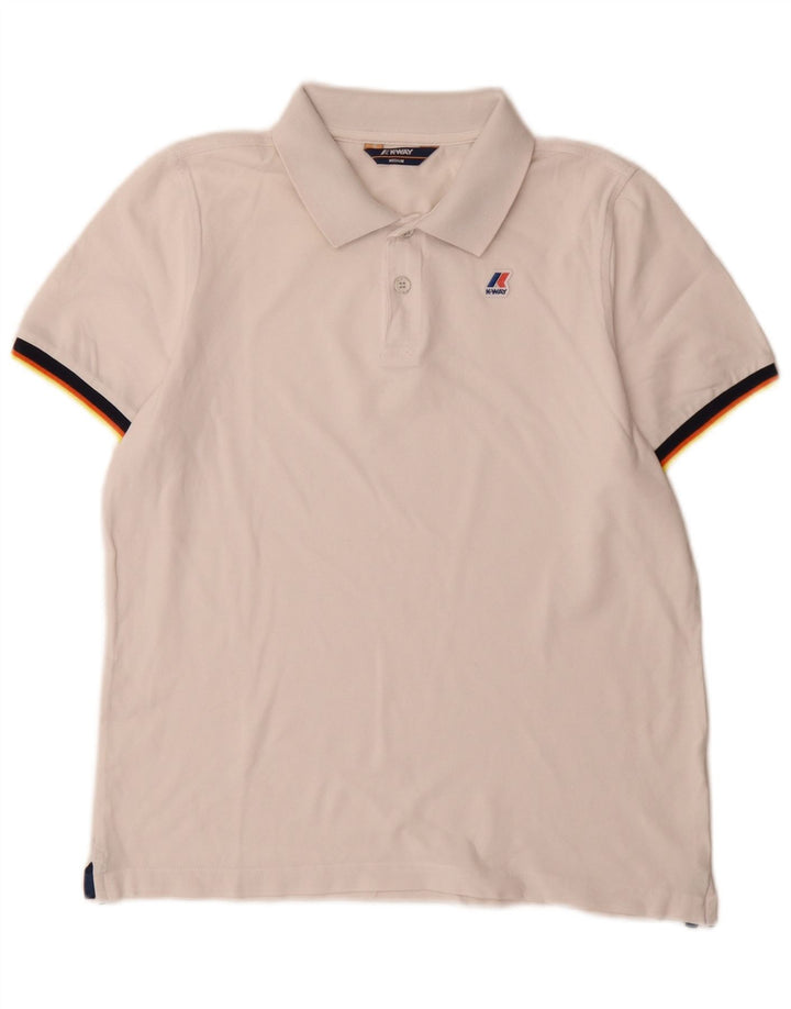 K-Way Mens Polo Shirt Medium White