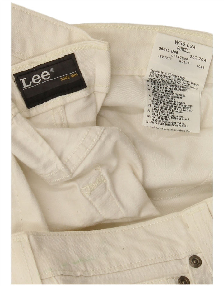 Lee Womens Powell Jeans W36 L33 White Cotton