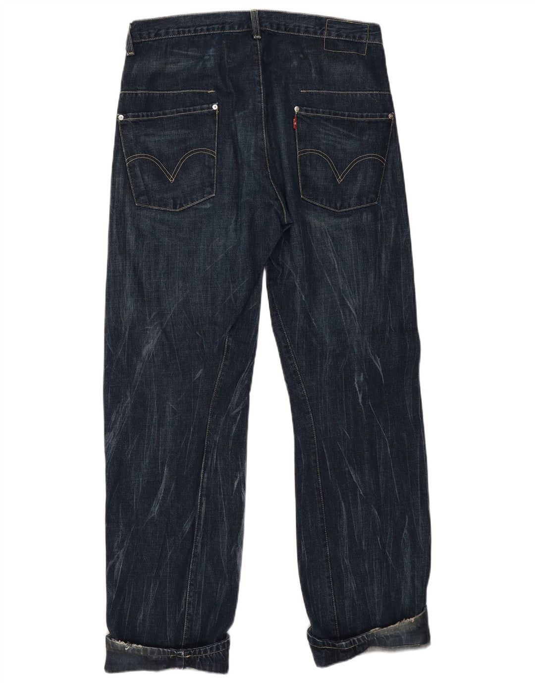 Levi's Mens Straight Jeans W36 L32 Navy Blue