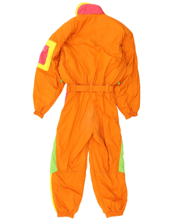 Ellesse Womens Oversized Ski Jumpsuit IT 40 Small Orange Colourblock