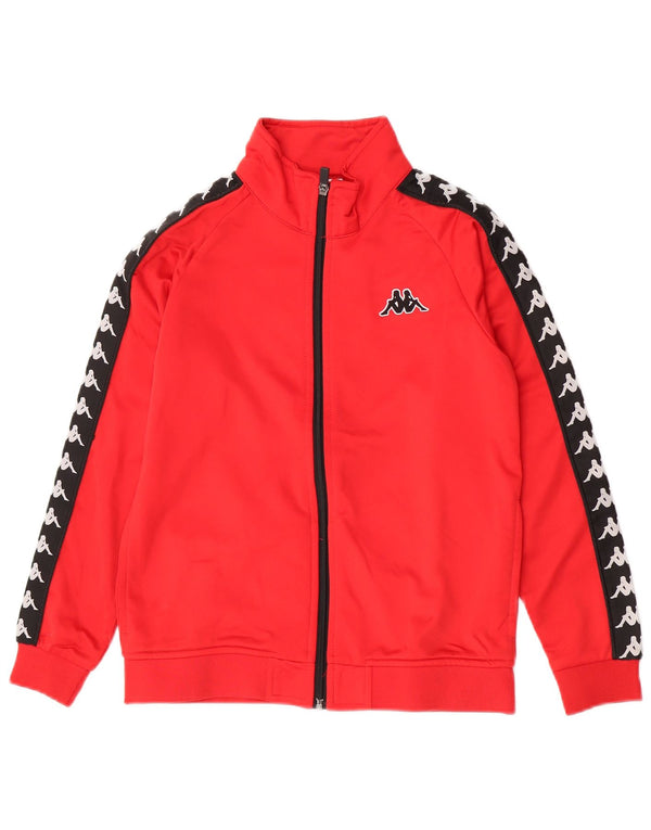 Kappa Boys Graphic Tracksuit Top Jacket 11-12 Years Red Colourblock