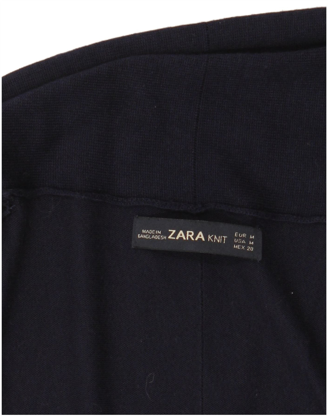 ZARA Womens Longline Open Cardigan Sweater UK 12 Medium Navy Blue