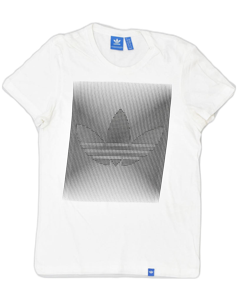 ADIDAS Mens Graphic T-Shirt Top XS White Cotton | Vintage | Thrift | Second-Hand | Used Clothing | Messina Hembry 