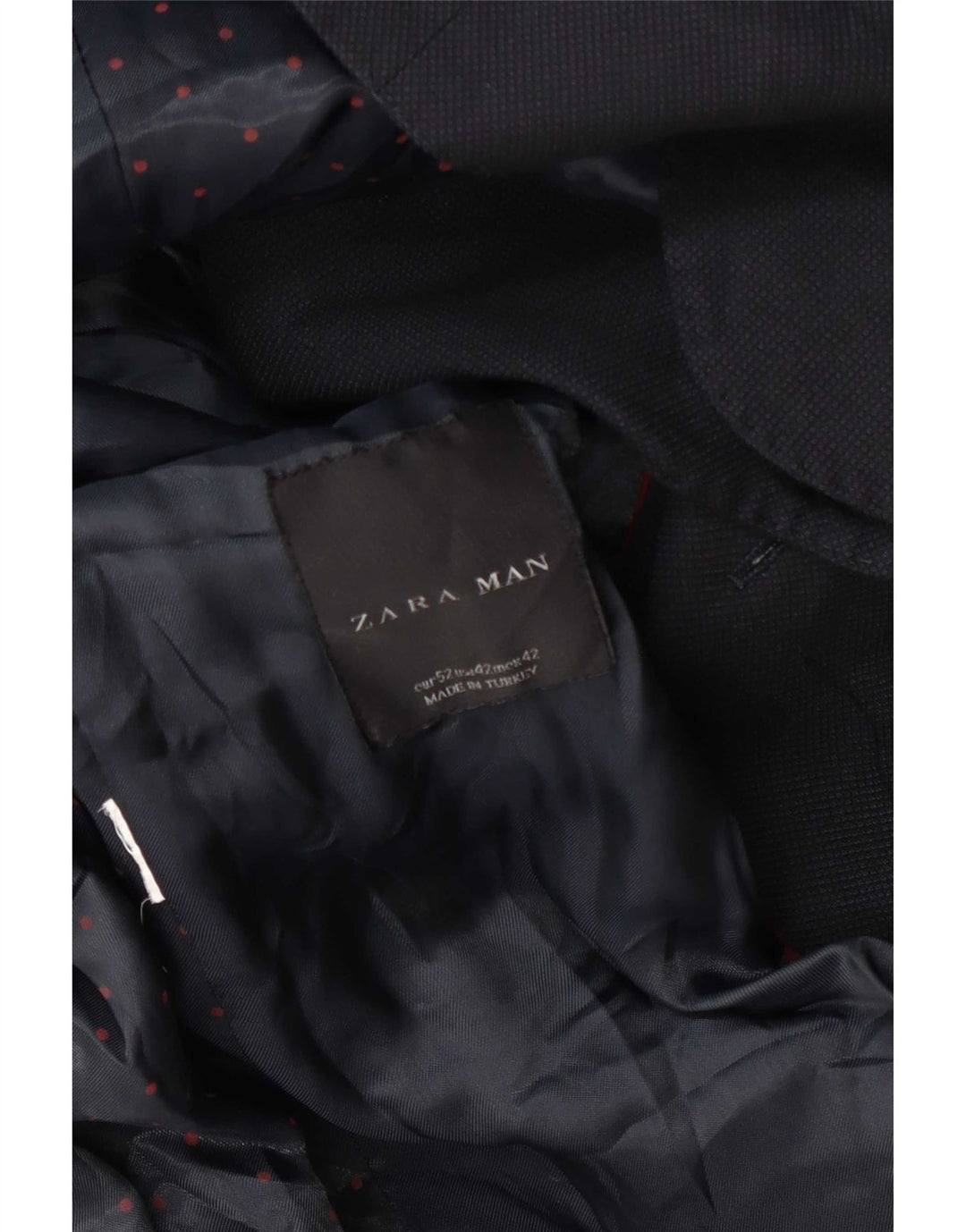 Zara Mens 2 Button Blazer Jacket EU 52 Large Navy Blue