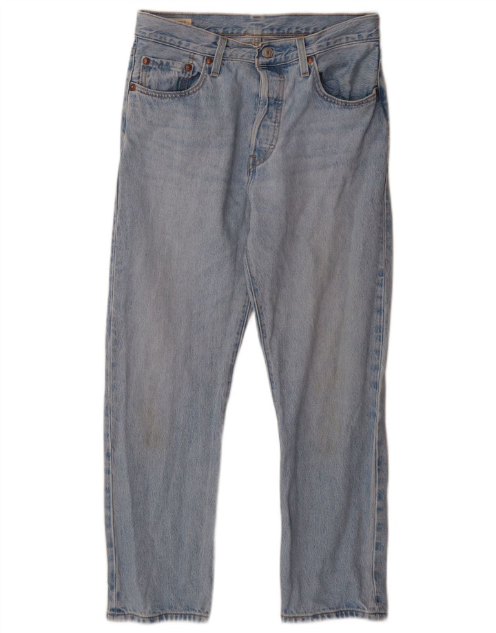 LEVI'S Mens 501 Straight Jeans W28 L26 Blue Cotton