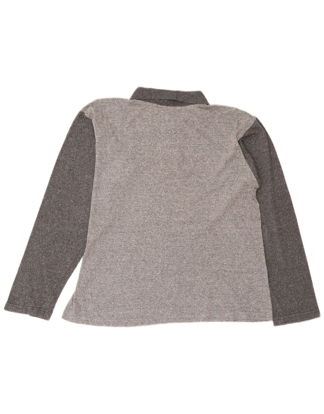Champion Mens Long Sleeve Polo Shirt Large Grey Colourblock