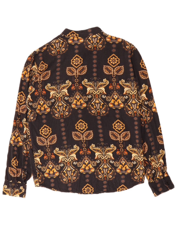 ADON Mens Shirt Small Black Paisley