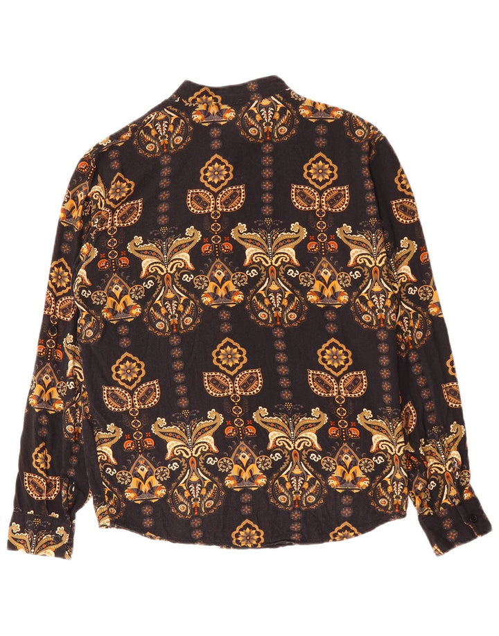 ADON Mens Shirt Small Black Paisley