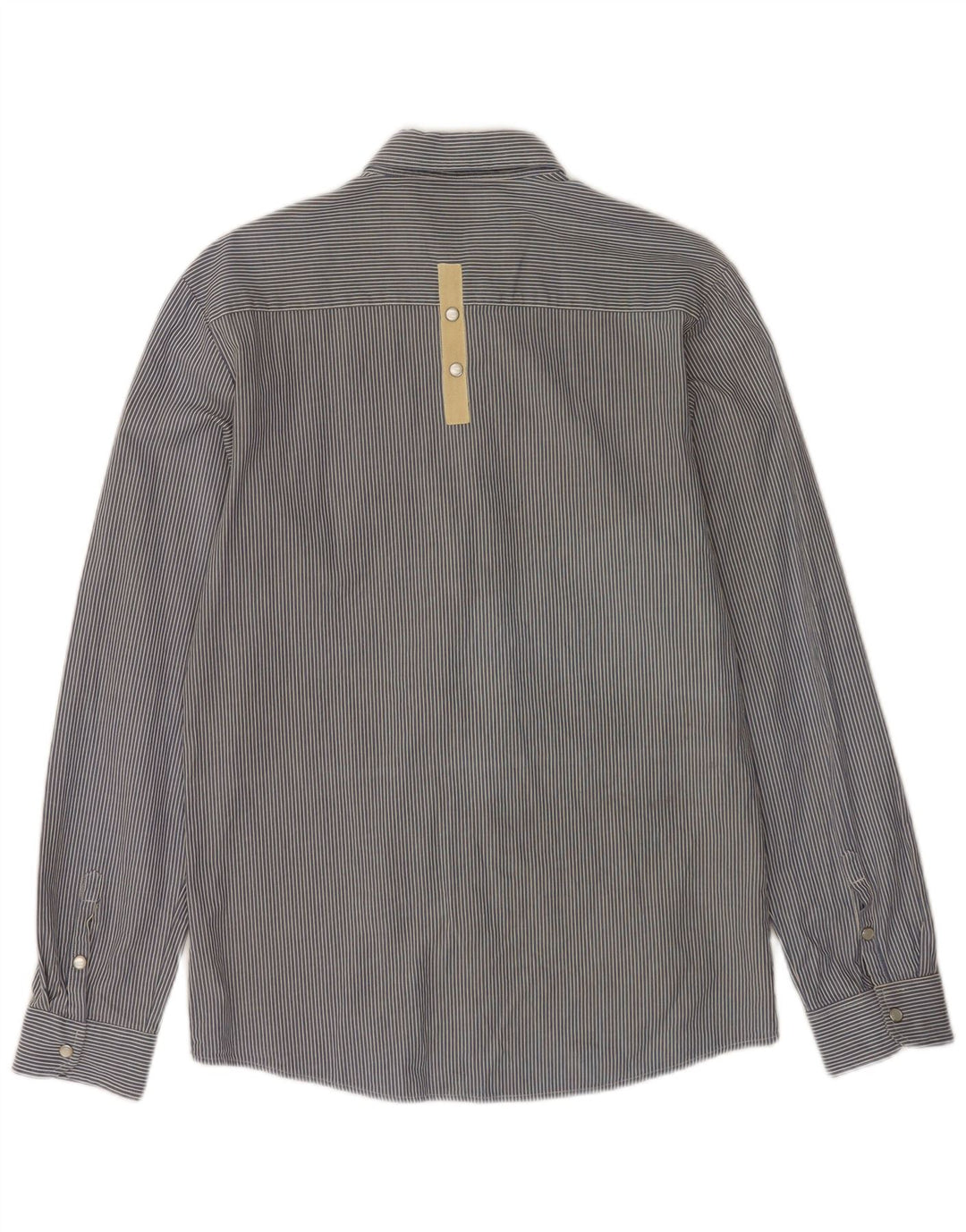 Quiksilver Mens Shirt Small Blue Pinstripe Cotton