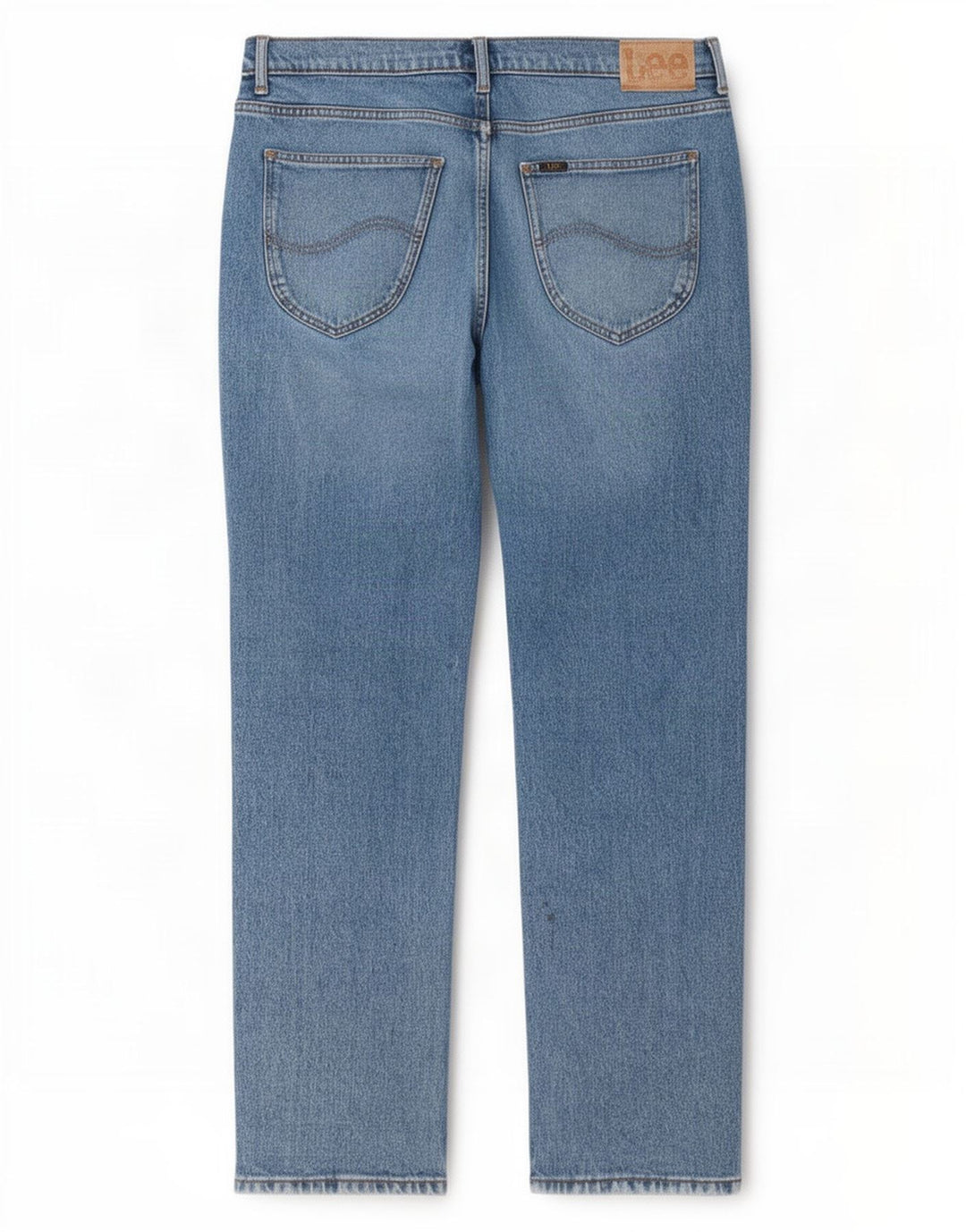 Lee Mens West Straight Jeans W34 L32 Blue Cotton