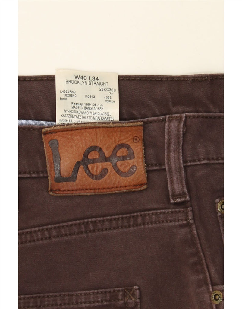 LEE Mens Brooklyn Slim Jeans W40 L30 Brown Cotton Vintage Lee and Second-Hand Lee from Messina Hembry 