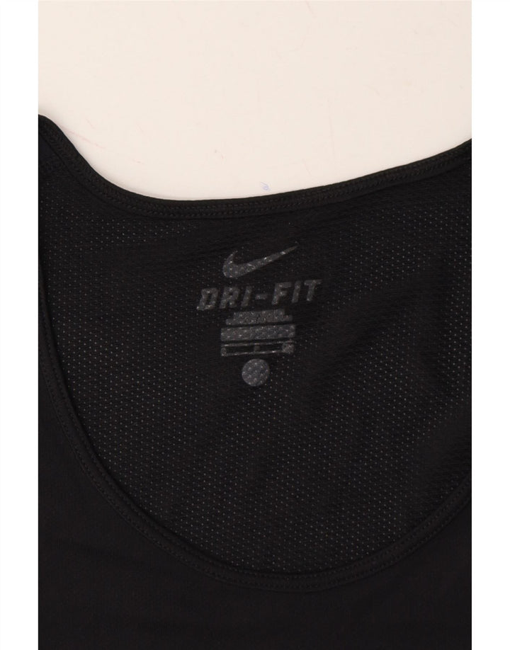 NIKE Womens Graphic Vest Top UK 14 Medium Black Colourblock Polyester Vintage Nike and Second-Hand Nike from Messina Hembry 
