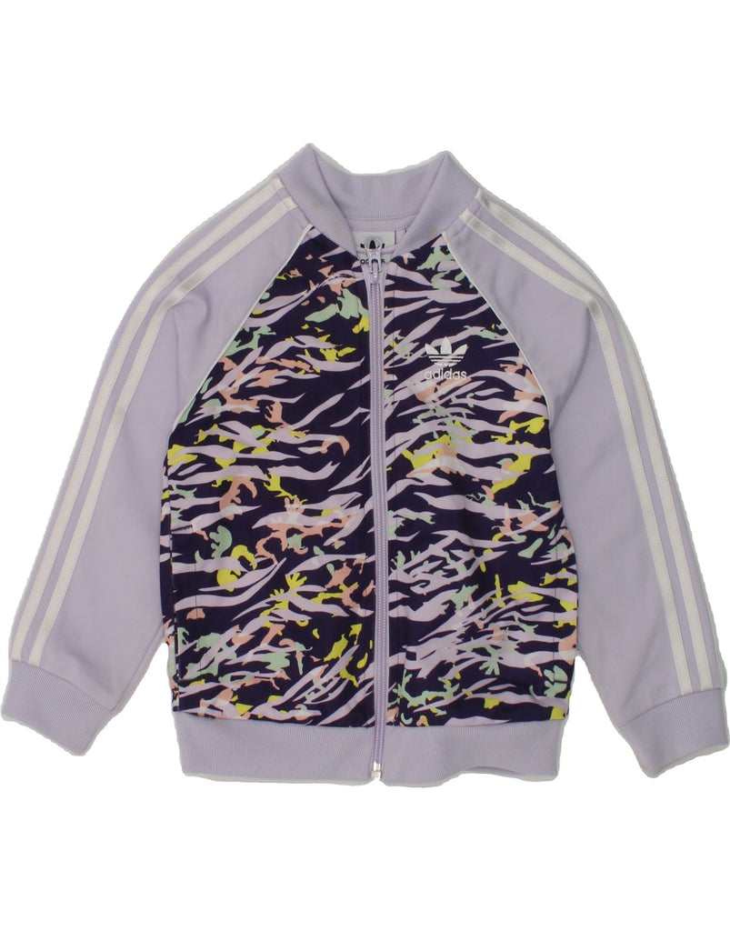 ADIDAS Baby Girls Bomber Jacket 18-24 Months  Purple Colourblock Polyester | Vintage Adidas | Thrift | Second-Hand Adidas | Used Clothing | Messina Hembry 