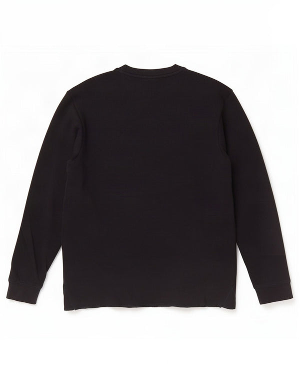 Zara Mens Top Long Sleeve Medium Black Cotton