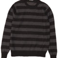 Marks & Spencer Mens Autograph Zip Neck Jumper Sweater Medium Black Striped