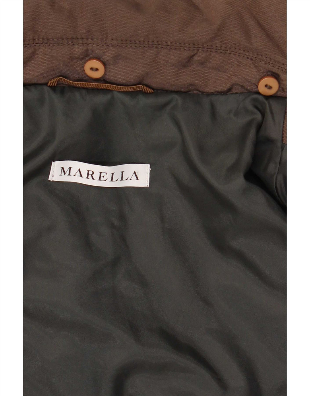 Marella Womens Padded Jacket UK 14 Large Brown Polyamide