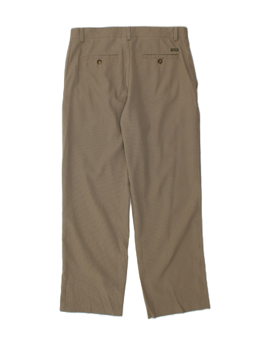 IZOD Mens Golf Straight Chino Trousers W33 L30  Beige Check Polyester Vintage Izod and Second-Hand Izod from Messina Hembry 