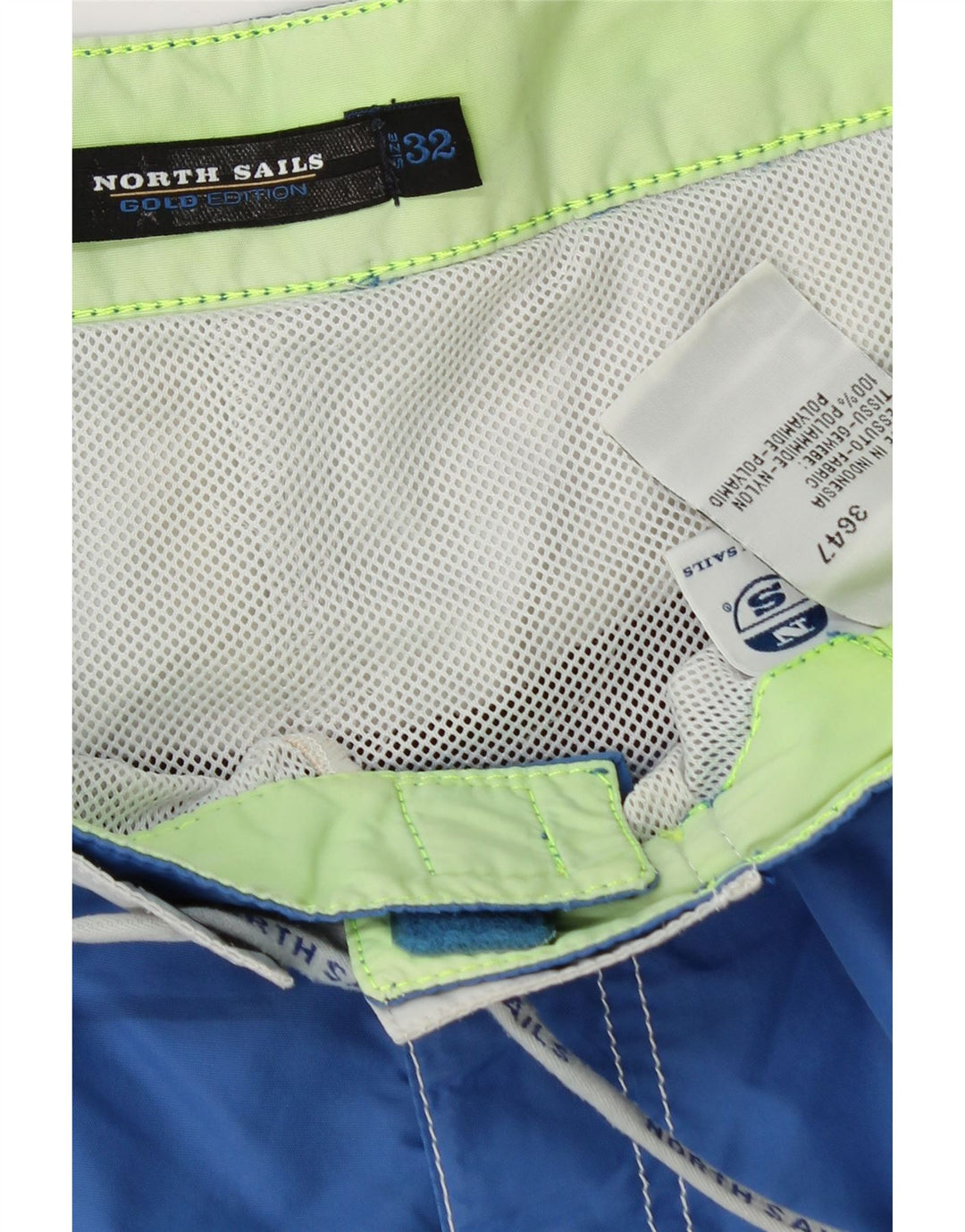 North Sails Mens Graphic Swimming Shorts Medium  Blue Colourblock Polyamide