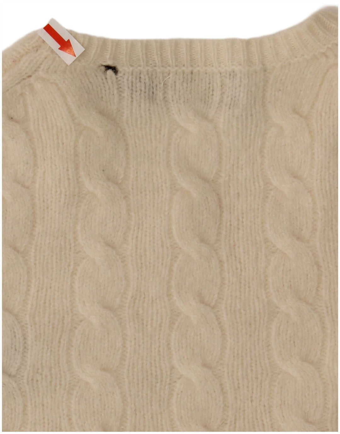 Polo Ralph Lauren Womens Crew Neck Jumper Sweater UK 12 Medium Off White